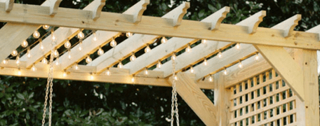 pine pergola structure